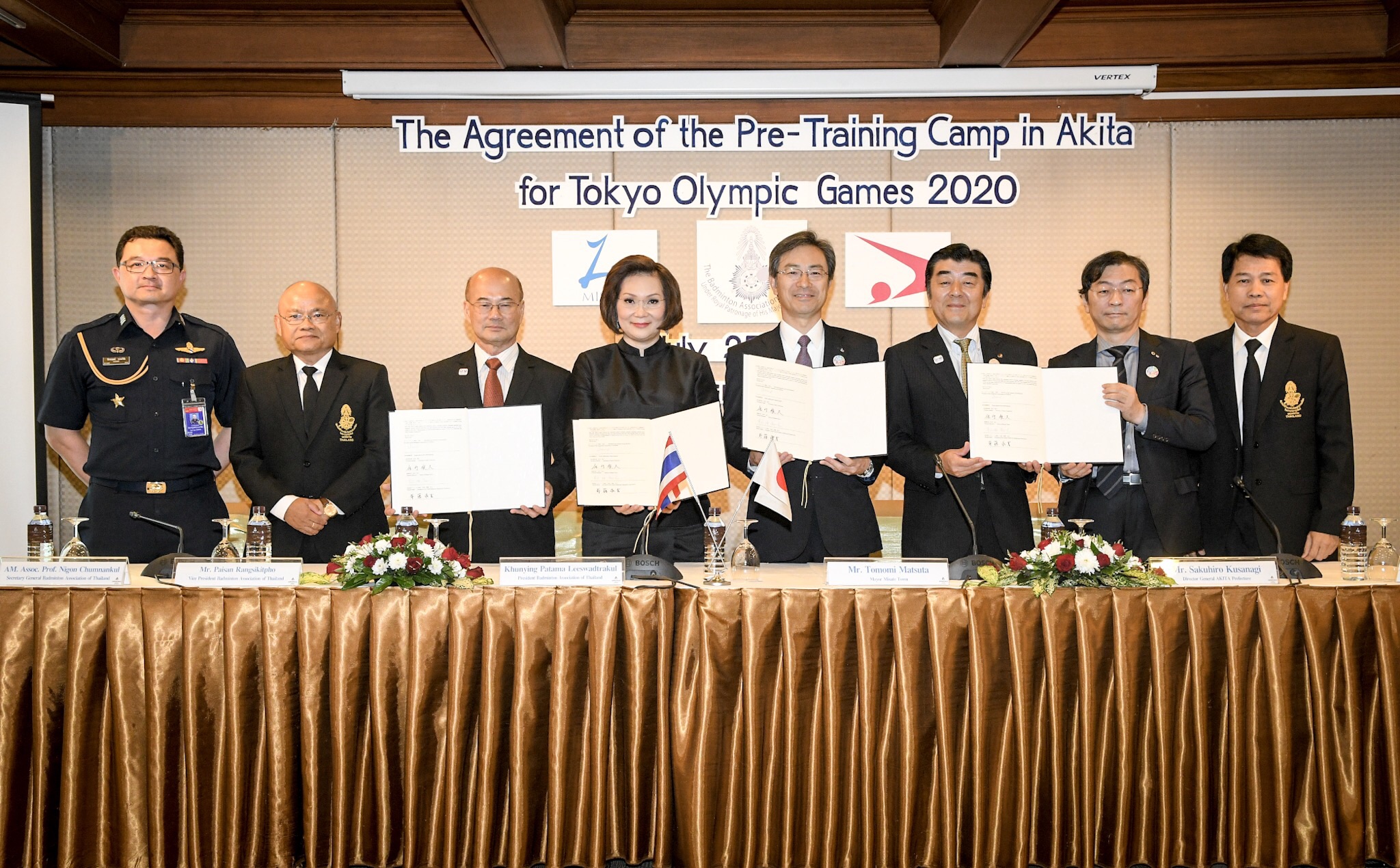 สมาคมแบดฯ ลงนามความร่วมมือกับกลุ่มจังหวัดอาคิตะ เพื่อเก็บตัวฝึกซ้อมโอลิมปิก ปี 2020