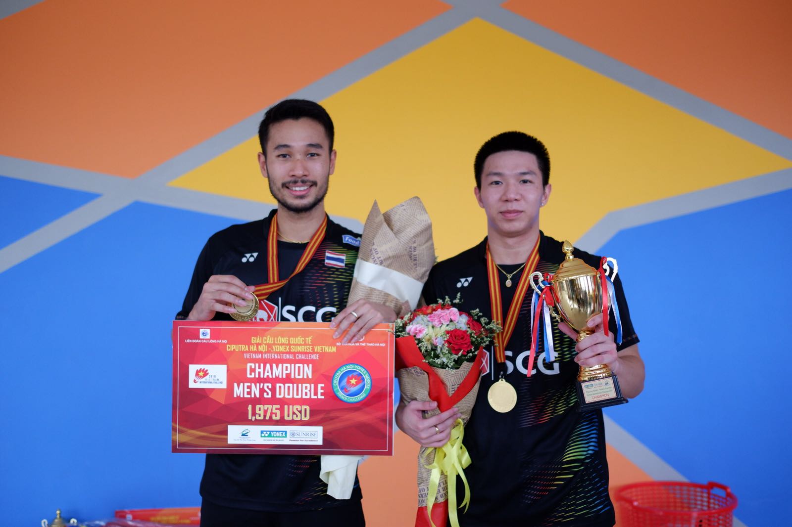 มณีพงศ์-นันทกานต์ คว้าแชมป์ชายคู่ Vietnam International Challenge 2018