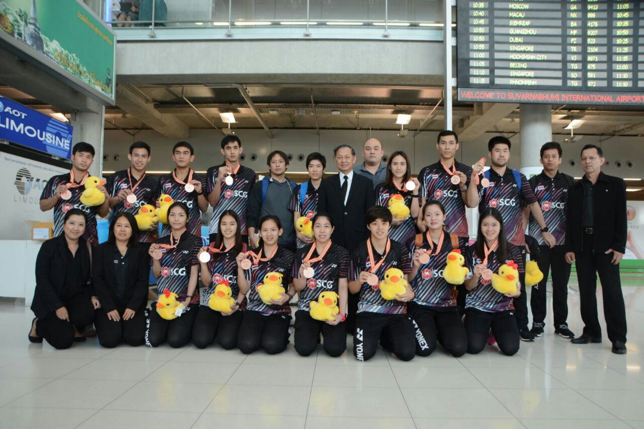 ทัพนักกีฬาแบดมินตันไทย คว้ารางวัลเหรียญทองแดง “แบดมินตันทีมผสมชิงแชมป์เอเชีย” 