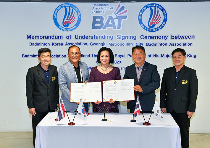 สมาคมแบดมินตันไทย-เกาหลีใต้ ลงนามความร่วมมือแบบครบวงจร