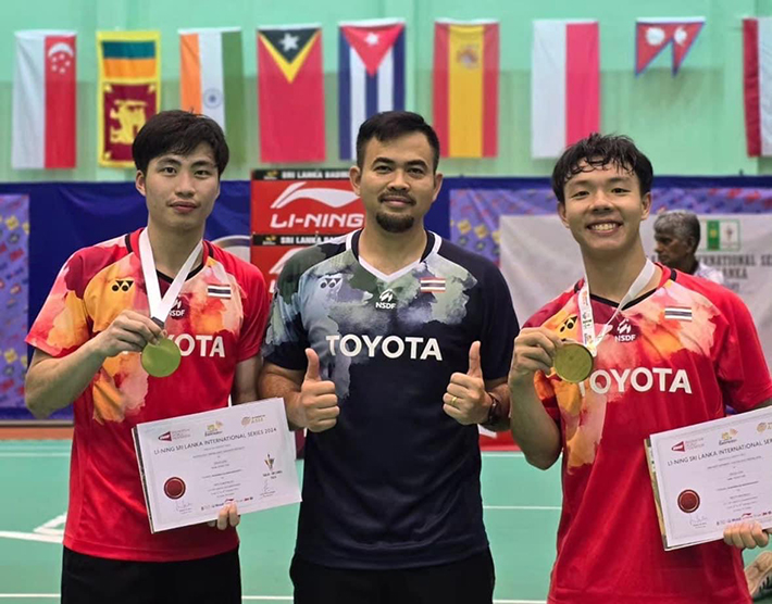 ขนไก่ดาวรุ่งไทย กวาด 3 แชมป์ศึกศรีลังกา อินเตอร์ซีรี่ส์ ขนไก่ดาวรุ่งไทย กวาด 3 แชมป์ศึกศรีลังกา อินเตอร์ซีรี่ส์