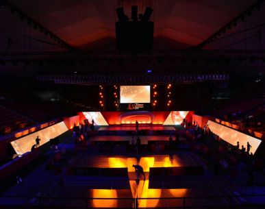 บรรยากาศการซ้อมรวมของทัพนักแบดมินตันไทย และการเปิดสนาม