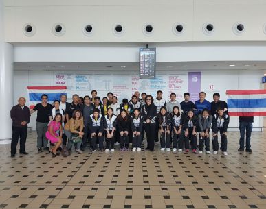 คุณหญิงปัทมา นำทีมนักกีฬาแบดมินตันชุด "สุธีรมาน คัพ 2017" เดินทางถึงเมืองโกลด์โคสต์ ประเทศออสเตรเลีย แล้ว