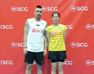 แชมป์เก่า"ปอป้อ-เดชาพล"ตบสบาย 2-0 ฉลุยตัดเชือกคู่ผสม "บดินทร์-สาวิตรี"เฉือนหวิว 2-1 ลิ่วแบดฯ SCG ออลไทยแลนด์