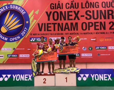 ชญานิษฐ์/ผไทมาส คว้าแชมป์หญิงคู่ โยเน็กซ์ ซันไรส์ เวียดนาม โอเพ่น 2017