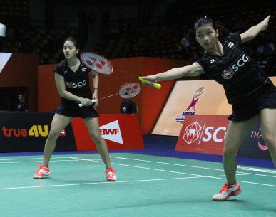 หญิงคู่ "กิ๊ฟ" จงกลพรรณ/"วิว" รวินดา เข้ารอบรองชนะเลิศ India Open 2018