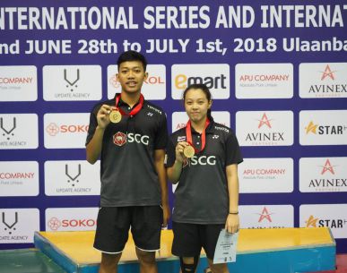 แบดมินตันเยาวชนไทยกวาด 3 แชมป์ในศึก "มองโกเลีย จูเนียร์ อินเตอร์เนชั่นแนลซีรี่ย์ 2018"
