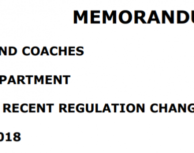 BWF:HIGHLIGHTS OF RECENT REGULATION CHANGES