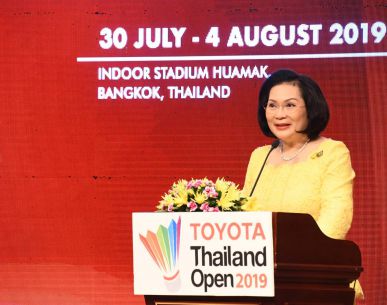 “คุณหญิงปัทมา” ชื่นชมนักแบดไทย ผ่านเข้ารอบก่อนรองฯไทยแลนด์โอเพ่น 4 ประเภท