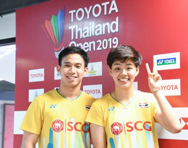 "บาส-ปอป้อ" ชนะคู่จากจีน 2-1 เข้ารอบรองชนะเลิศ ไทยแลนด์โอเพ่น