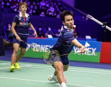 บาส-ปอป้อ พ่ายให้กับคู่ปรับเก่าจากญี่ปุ่น รอบรองชนะเลิศ แบดเฟรนช์ โอเพ่น 2021