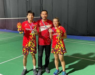 ไตเติ้ล-นั่ง คว้ารองแชมป์คู่ผสม ไทเป โอเพ่น 2022