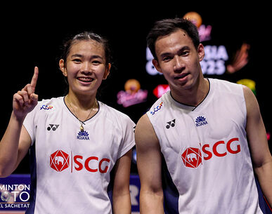 "บาส-เฟม" ลิ่วชิงแบดมินตันอินโดนีเซีย โอเพ่น "วิว กุลวุฒิ" ต้านไม่ไหวร่วงรอบรองฯ