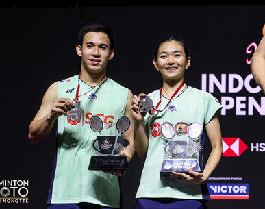 "บาส-เฟม" พ่ายคู่ฝรั่งเศส จบรองแชมป์แบดมินตัน อินโดนีเซีย โอเพ่น