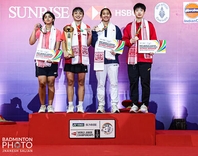 "หนูแหวน" อัญพัชร์ พลิกโค่นเต็ง 1 อินเดีย ผงาดแชมป์แบดมินตันเยาวชนโลก