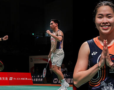 "บาส-เฟม" - "เมย์ รัชนก" โชว์ฟอร์มเทพเข้ารอบตัดเชือกแบดมินตันคุมาโมโตะ มาสเตอร์ส 