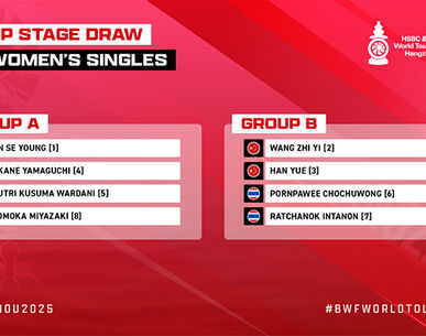 จับสลากแบดมินตันทัวร์ ไฟนอลส์ 2025 : เมย์-หมิว กลุ่มเดียวกัน บาส-เฟม ชนมือ 1 โลก