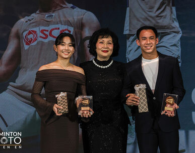 "บาส-เฟม" ซิวคู่ผสมยอดเยี่ยมแห่งปี BWF - "อัน เซยอง" ผงาดหญิงเดี่ยว 