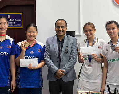 "ธารา-น้ำว้า" สยบคู่มาเลเซีย ผงาดแชมป์แบดมินตันบังคลาเทศ ชาเลนจ์ 2025